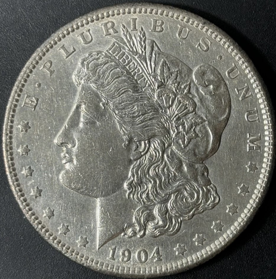 1904-P $1 Morgan Dollar - Raw AU - See Pictures