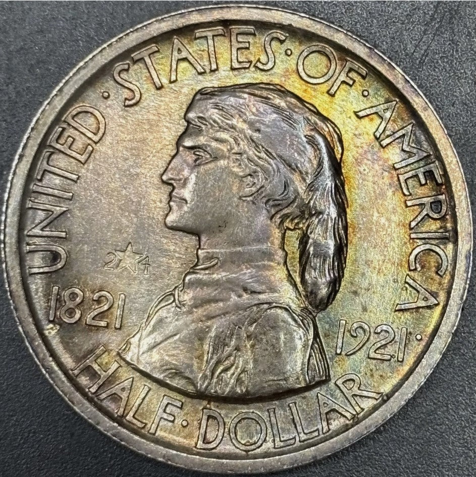 1921 50C Missouri Centennial 2x4 Commemorative - Raw UNC - See Pictures