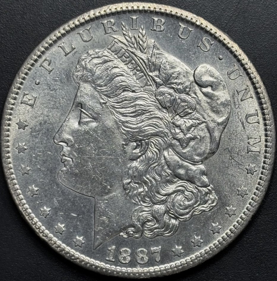 1887-S $1 Morgan Dollar - Raw UNC - See Pictures