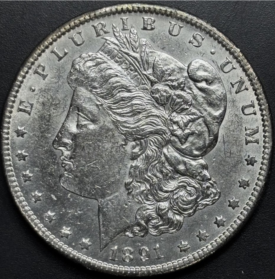 1891-CC $1 Morgan Dollar - Raw UNC - See Pictures