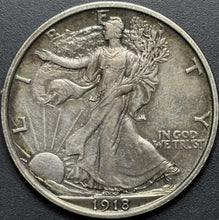 Load image into Gallery viewer, 1918-D 50C Walking Liberty Half - Raw AU - See Pictures
