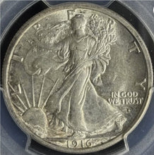 Load image into Gallery viewer, 1916-D 50C Walking Liberty PCGS AU58 - High End Near Unc!
