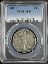Load image into Gallery viewer, 1919-P 50C Walking Liberty PCGS XF40
