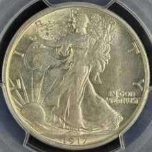 Load image into Gallery viewer, 1917-S 50C Walking Liberty REV. Mint Mark PCGS AU58 - Light Golden Toning
