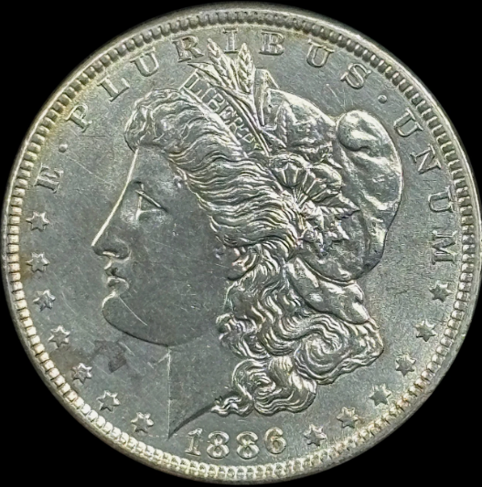 1886-P $1 Morgan Dollar - Raw AU - See Pictures