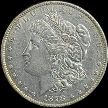 Load image into Gallery viewer, 1878-P $1 Morgan Dollar 7TF Reverse of &#39;79 - Raw AU - See Pictures
