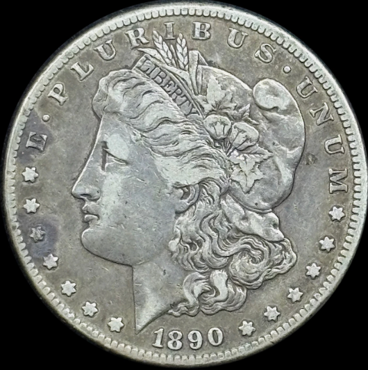 1890-CC $1 Morgan Dollar - Raw VF - See Pictures