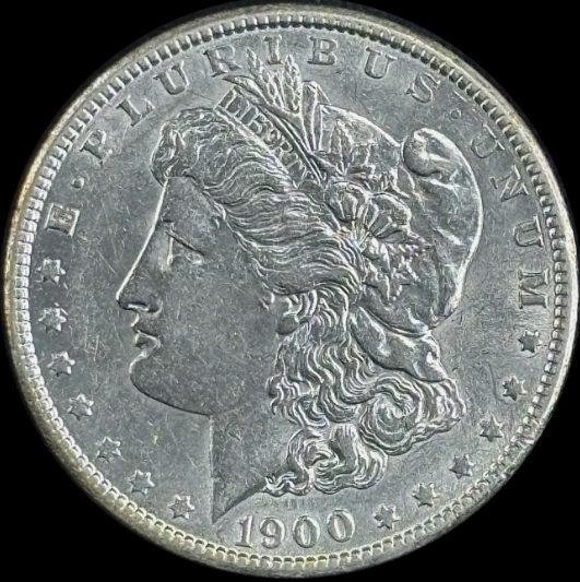 1900-P $1 Morgan Dollar - Raw AU - See Pictures