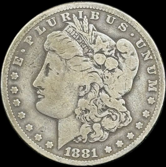 1881-CC $1 Morgan Dollar - Raw VG - See Pictures
