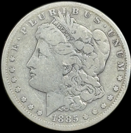 1885-CC $1 Morgan Dollar - Raw Fine - See Pictures