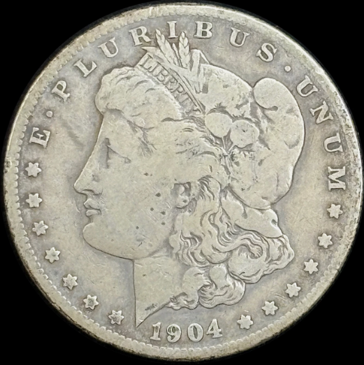 1904-S $1 Morgan Dollar - Raw VG - See Pictures