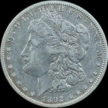 Load image into Gallery viewer, 1892-P $1 Morgan Dollar - Raw VF - See Pictures
