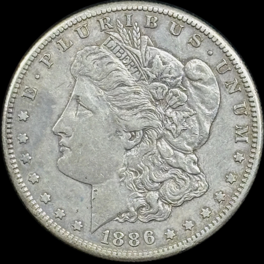1886-S $1 Morgan Dollar - Raw AU - See Pictures