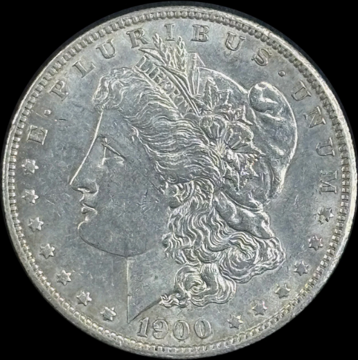 1900-P $1 Morgan Dollar - Raw AU - See Pictures