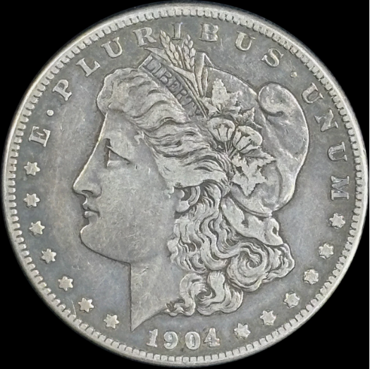 1904-S $1 Morgan Dollar - Raw VF - See Pictures