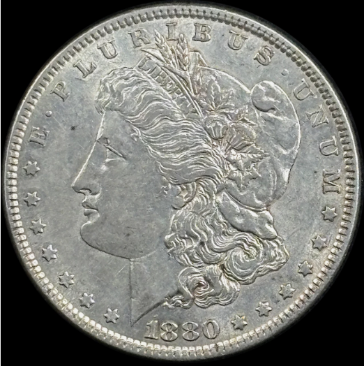 1880-P $1 Morgan Dollar - Raw AU - See Pictures