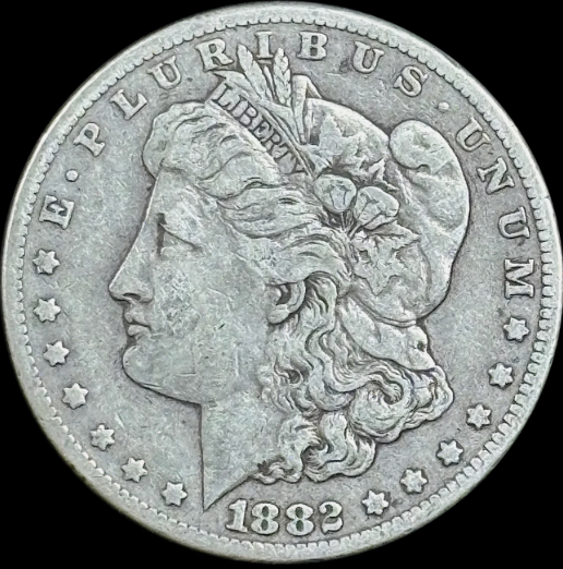 1882-CC $1 Morgan Dollar - Raw VF - See Pictures