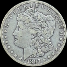 Load image into Gallery viewer, 1893-CC $1 Morgan Dollar - Raw VF - See Pictures
