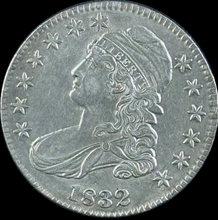 Load image into Gallery viewer, 1832 50¢ Capped Bust Half Small Letters - Raw AU- See Pictures
