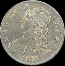 Load image into Gallery viewer, 1831 50¢ Capped Bust Half - Raw AU - See Pictures
