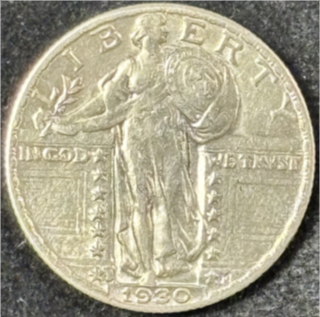 1930-P 25C Standing Liberty Quarter - Raw AU - See Pictures