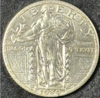 1930-P 25C Standing Liberty Quarter - Raw AU - See Pictures