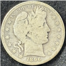 Load image into Gallery viewer, 1896-S 50¢ Barber Half Dollar - Raw VG - See Pictures
