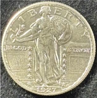 1927-P 25C Standing Liberty Quarter - Raw UNC - See Pictures