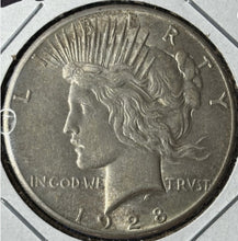 Load image into Gallery viewer, 1928-P $1 Peace Dollar Raw - AU - See Pictures
