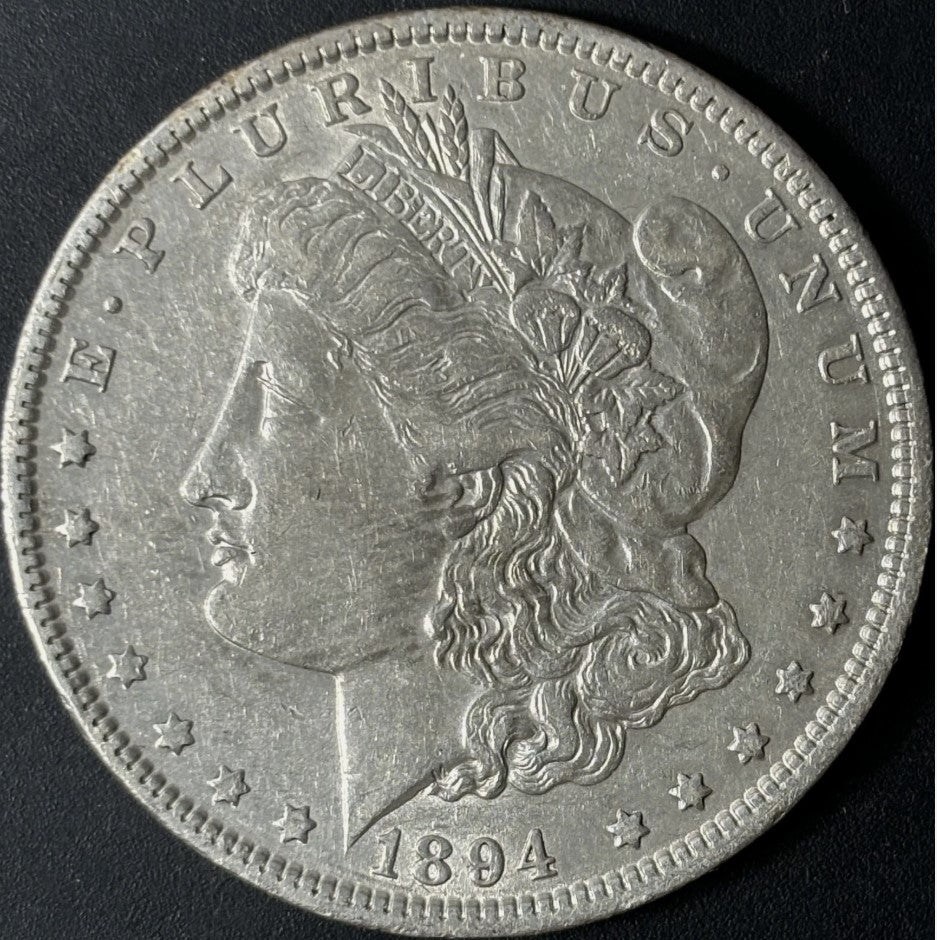 1894-O $1 Morgan Dollar Raw - AU - See Pictures