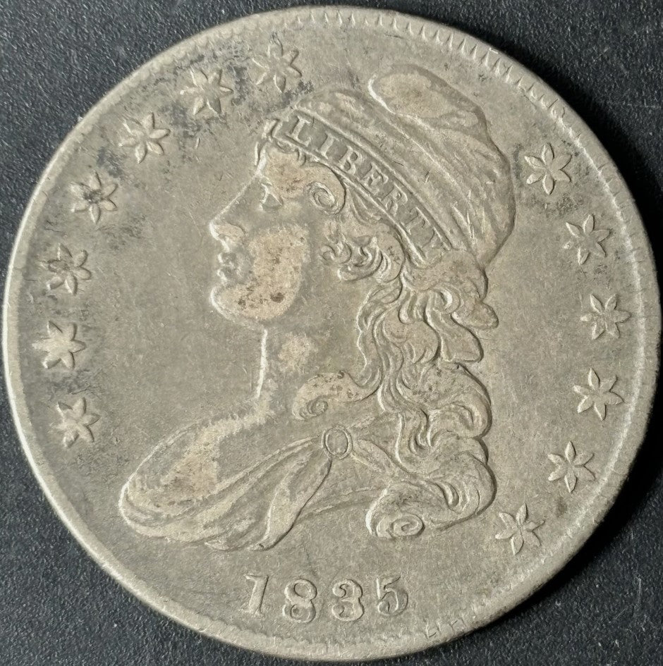 1835 50¢ Capped Bust Half Dollar Raw - XF - See Pictures