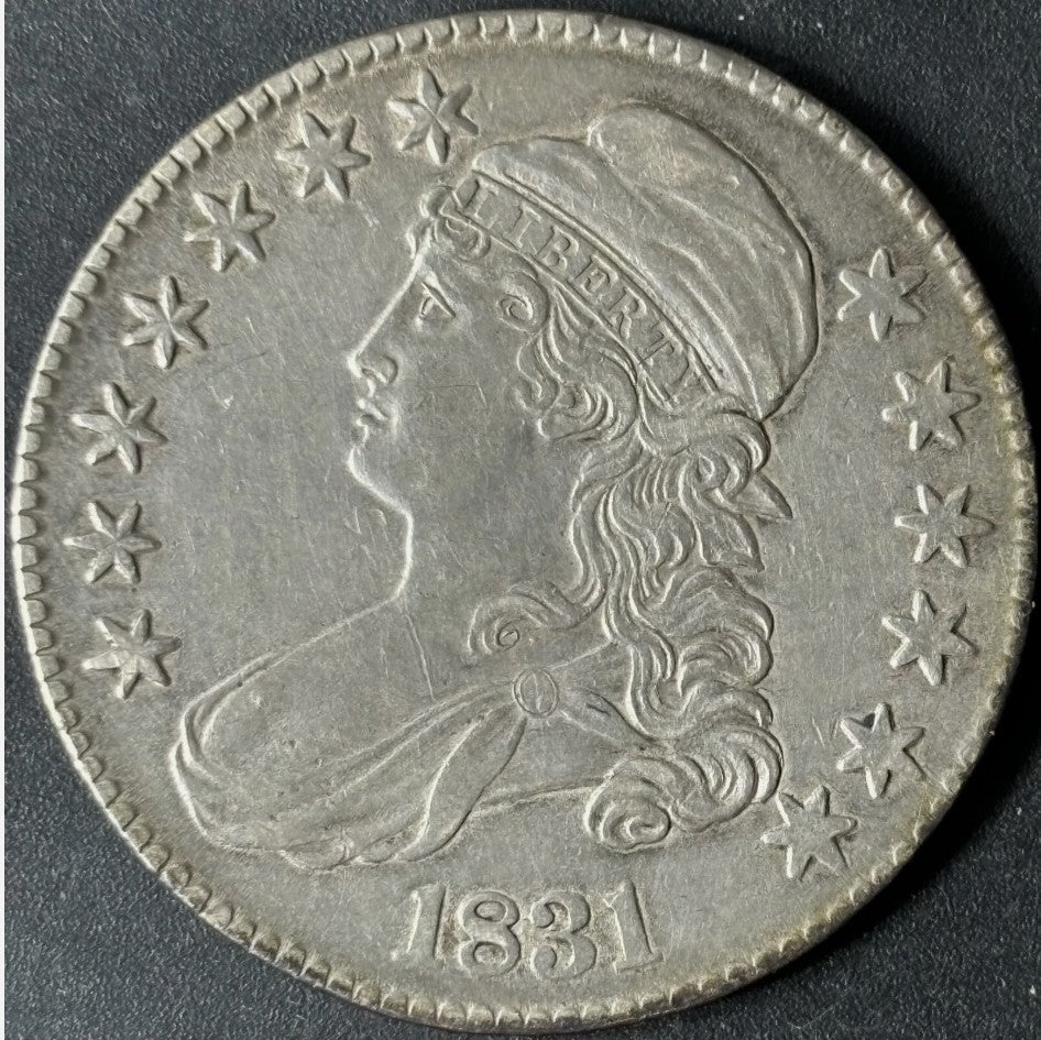 1831 50¢ Capped Bust Half Dollar Raw - AU - See Pictures