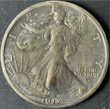 Load image into Gallery viewer, 1917-D 50¢ Walking Liberty Half Dollar Raw - AU - See Pictures

