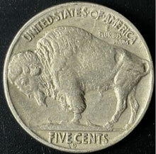 Load image into Gallery viewer, 1937-D 5¢ Buffalo Nickel 3 Leg Raw - AU - See Pictures
