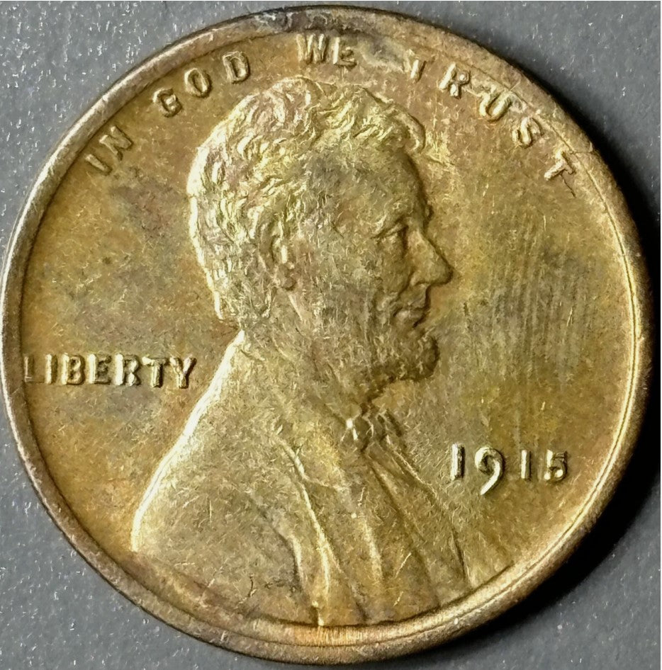 1915-P 1¢ Lincoln Wheat Cent Raw - Uncirculated - See Pictures