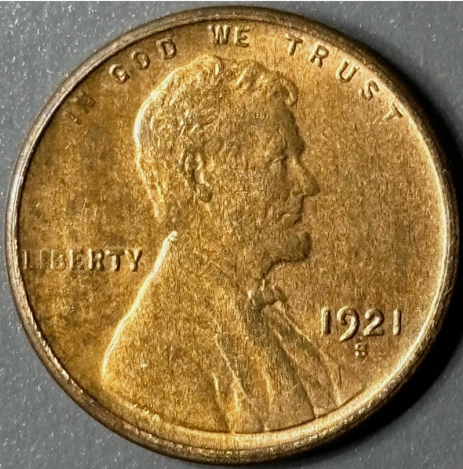 1921-S 1¢ Lincoln Wheat Cent Raw - Uncirculated - See Pictures