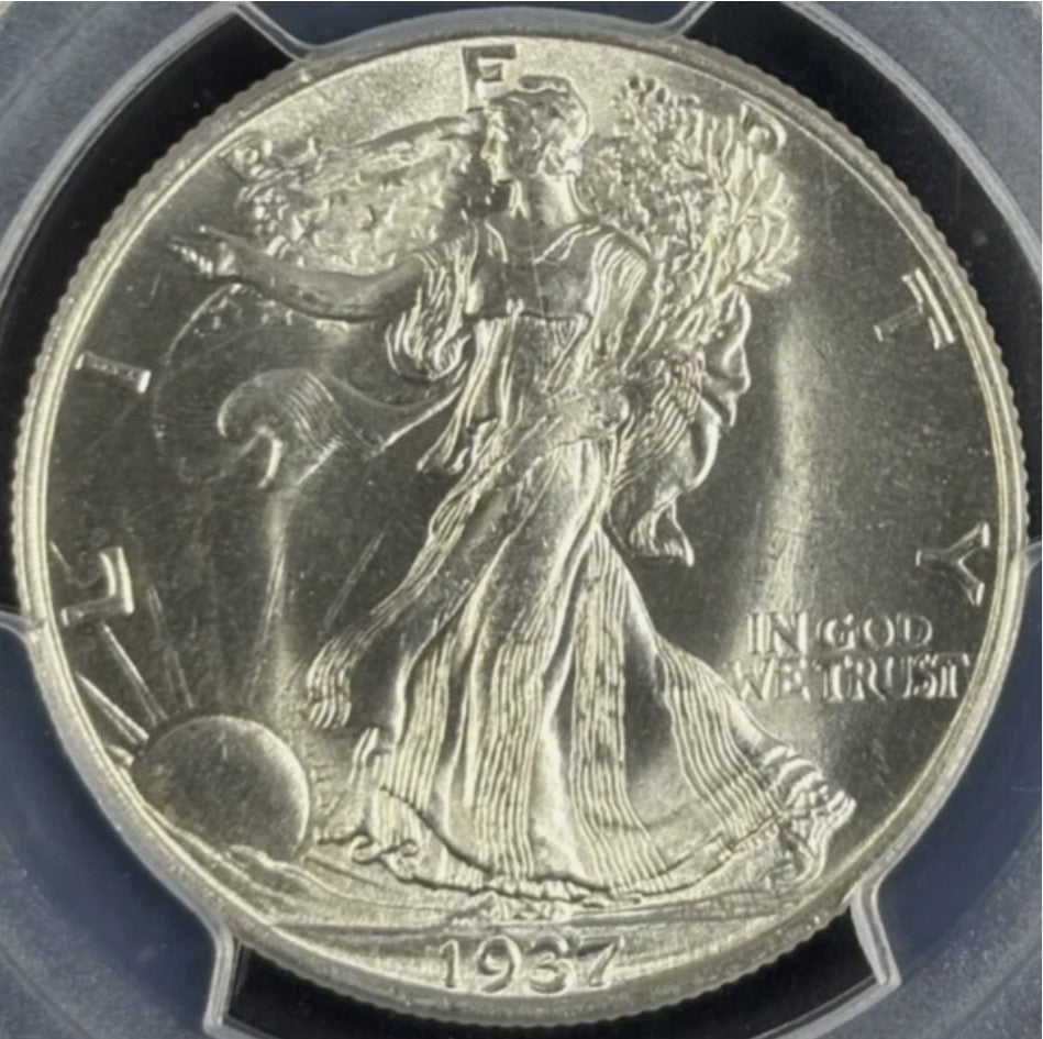 1937-P 50C Walking Liberty PCGS MS66 - Flashy Blast White Gem