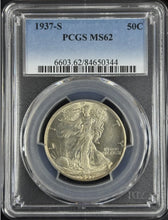 Load image into Gallery viewer, 1937-S 50C Walking Liberty PCGS MS62 - Bright White
