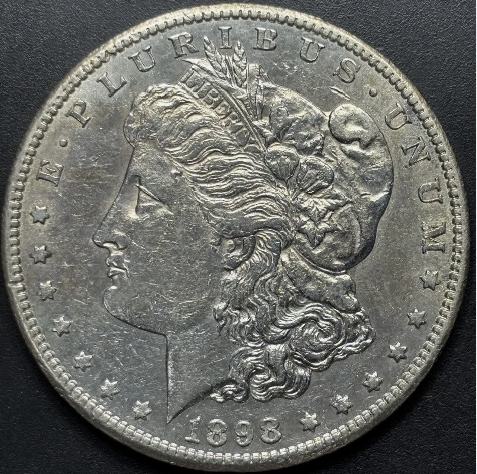 1898-S $1 Morgan Dollar - Raw AU - See Pictures