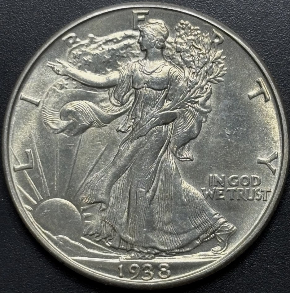 1938-D 50C Walking Liberty Half - Raw UNC - See Pictures