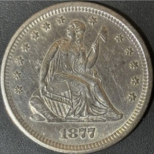 Load image into Gallery viewer, 1877-S 25C Seated Liberty Quarter - Raw AU - See Pictures
