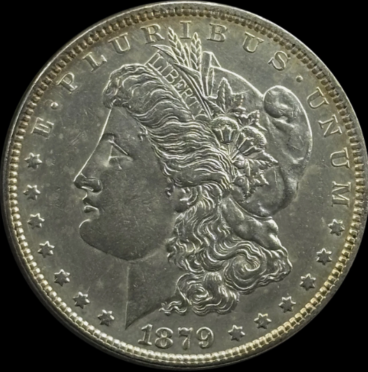 1879-P $1 Morgan Dollar - Raw AU - See Pictures