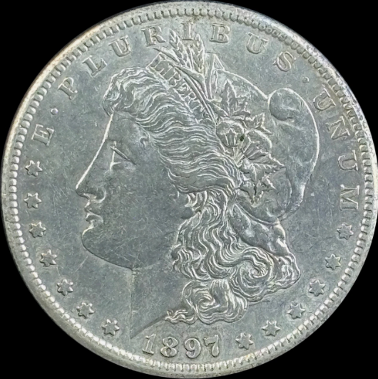 1897-S $1 Morgan Dollar - Raw AU - See Pictures