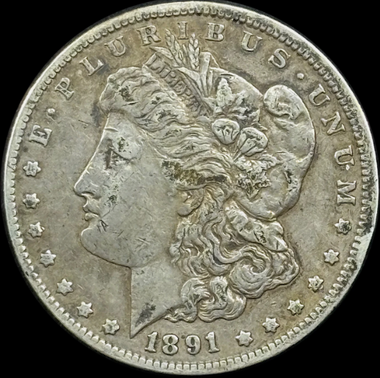 1891-CC $1 Morgan Dollar - Raw XF - See Pictures