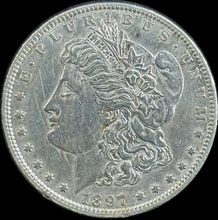 Load image into Gallery viewer, 1897-P $1 Morgan Dollar - Raw AU - See Pictures
