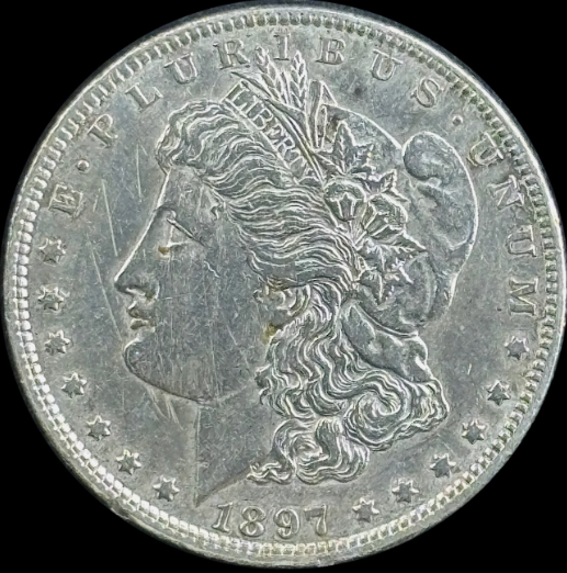 1897-P $1 Morgan Dollar - Raw AU - See Pictures