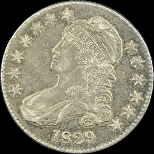 1829 50¢ Capped Bust Half - Raw AU - See Pictures