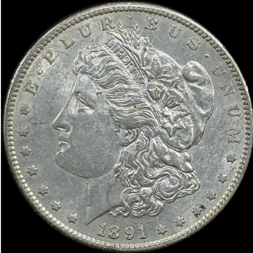 1891-S $1 Morgan Dollar - Raw AU - See Pictures