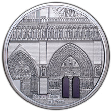 Load image into Gallery viewer, 2021 Palau Tiffany Art Notre Dame 5 oz Silver $25 Coin - PCGS PR70DCAM
