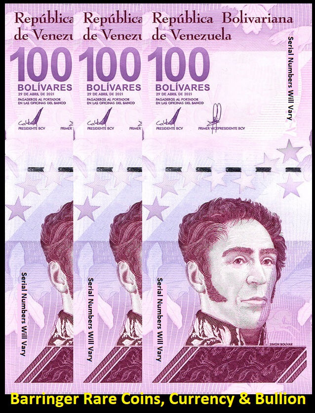 Venezuela 2021 100 Bolivares Digitales Banknotes UNC 100 Million P119 Per 3